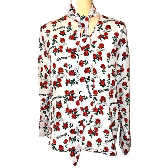 TR Sandro Paris Bessie Rose silk blouse - EUC - Picture 3 of 16